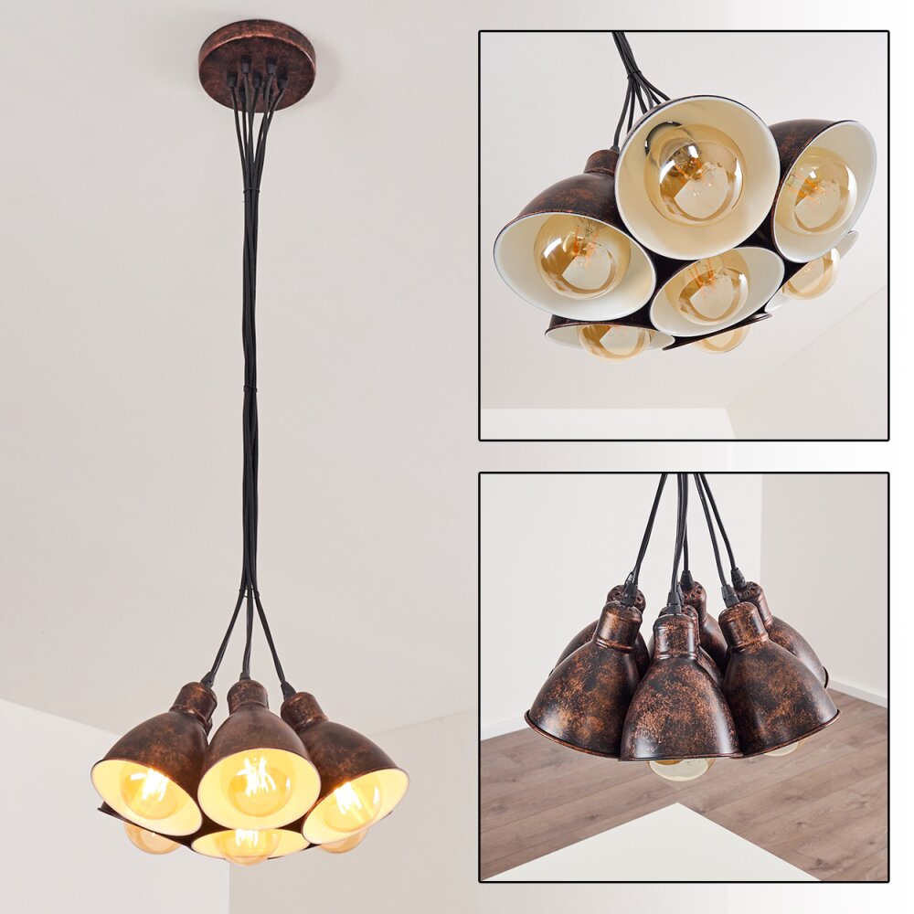 Suspension Timola Beige, Brun foncé, 7 lumières main product photo