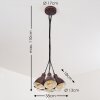 Suspension Timola Beige, Brun foncé, 7 lumières