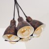 Suspension Timola Beige, Brun foncé, 7 lumières