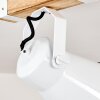 Plafonnier Oksbol Bois clair, Blanc, 1 lumière