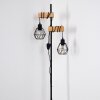 Lampadaire Barbengo Bois clair, Noir, 2 lumières