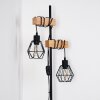 Lampadaire Barbengo Bois clair, Noir, 2 lumières