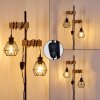Lampadaire Barbengo Bois clair, Noir, 2 lumières