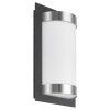 Lampe murale d'extérieur LCD LED Acier inoxydable, Noir, 1 lumière, Détecteur de mouvement