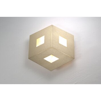 Plafonnier Bopp-Leuchten BOX COMFORT LED Or, 3 lumières