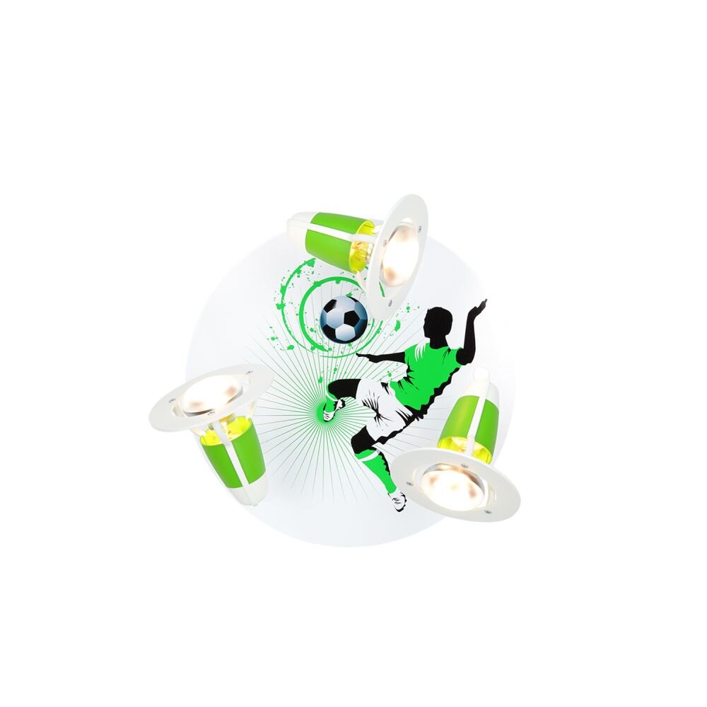 Plafonnier rond Elobra SOCCER Vert, Blanc, 3 lumières main product photo