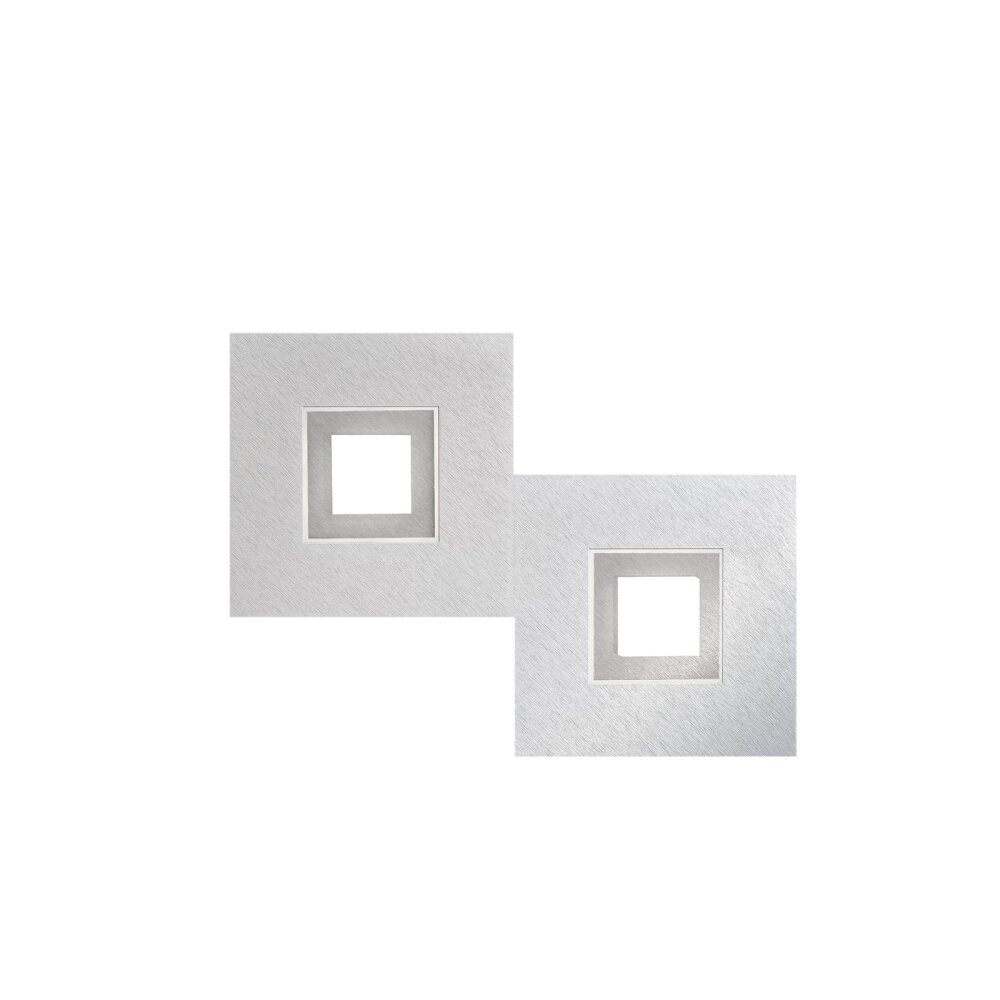 Plafonnier Grossmann KARREE LED Aluminium, Titane, 2 lumières main product photo