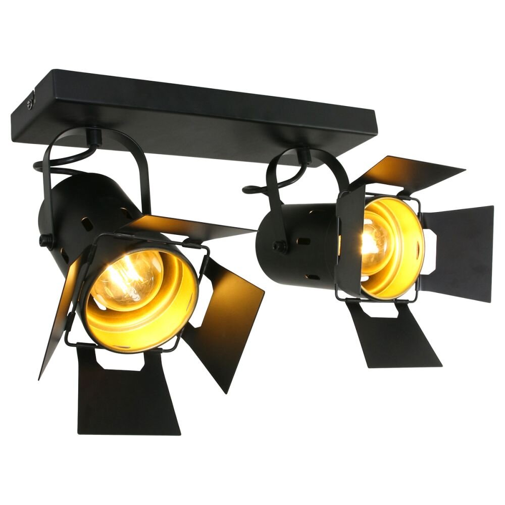 Plafonnier Steinhauer Woschnik Noir, 2 lumières main product photo
