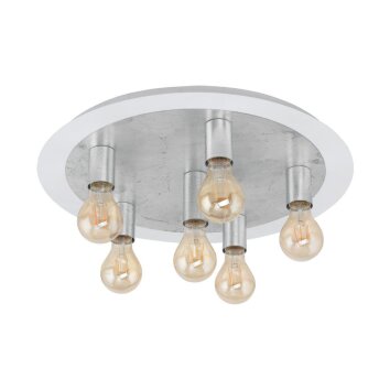 Plafonnier Eglo PASSANO Argenté, Blanc, 6 lumières