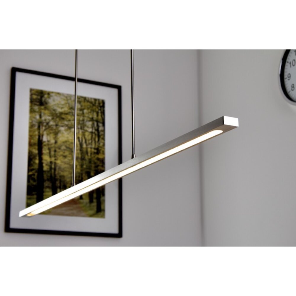 Suspension LED Masterlight Real 2 Acier inoxydable, Nickel mat, 1 lumière main product photo