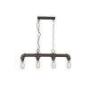 Suspension Globo Bayuda Noir, 4 lumières