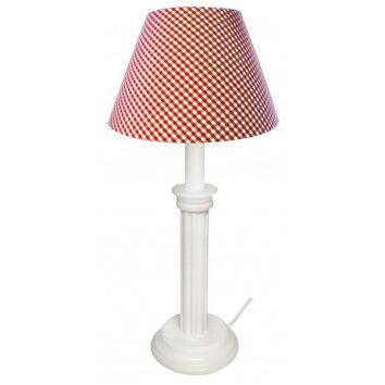 Lampe de table Waldi Vichy Rouge, 1 lumière