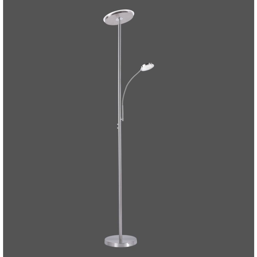 Lampadaire Leuchten Direkt HANS LED Acier inoxydable, 2 lumières main product photo