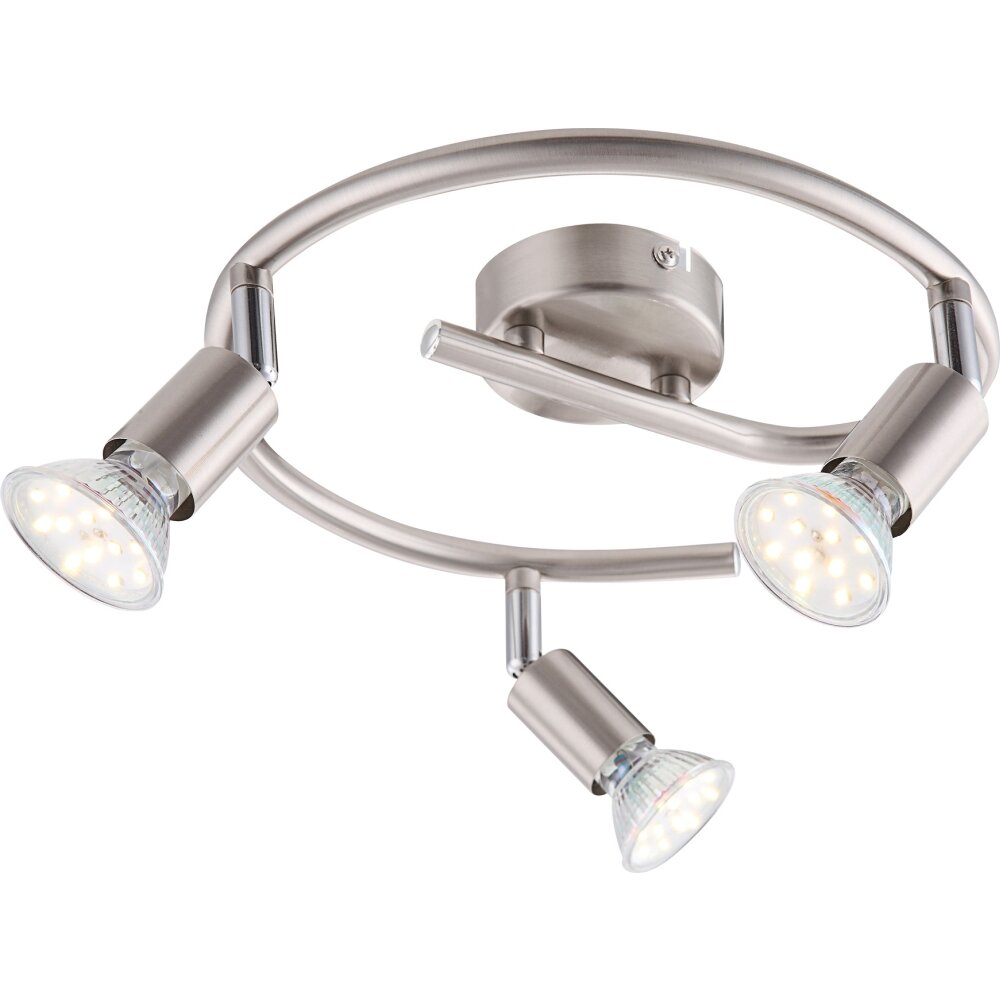 Spot de plafond Globo Matrix LED Nickel mat, 3 lumières main product photo