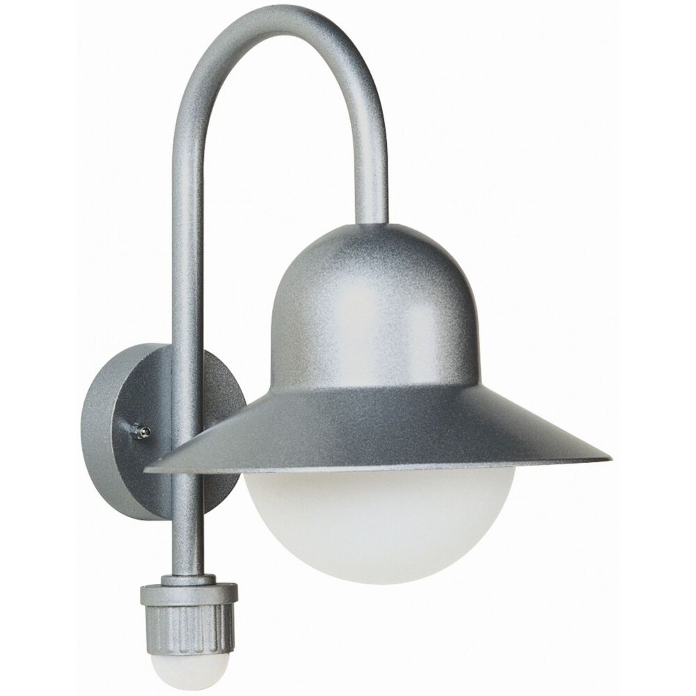 Applique extérieure Albert 661 Argenté, 1 lumière, Détecteur de mouvement main product photo