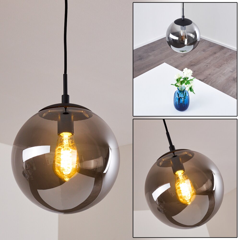 Suspension Agropoli Fumée, Noir, 1 lumière main product photo