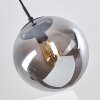 Suspension Agropoli Fumée, Noir, 1 lumière