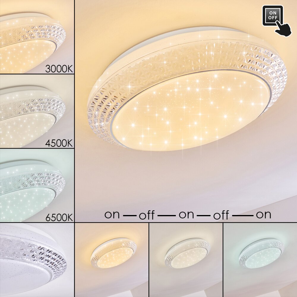 Plafonnier Burton LED Blanc, 1 lumière main product photo