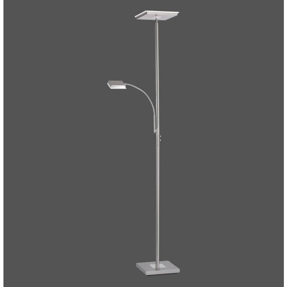 Lampadaire Leuchten Direkt HANS LED Acier inoxydable, 2 lumières main product photo