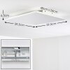 Plafonnier Antria LED Blanc, 1 lumière, Changeur de couleurs