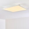 Plafonnier Antria LED Blanc, 1 lumière, Télécommandes, Changeur de couleurs