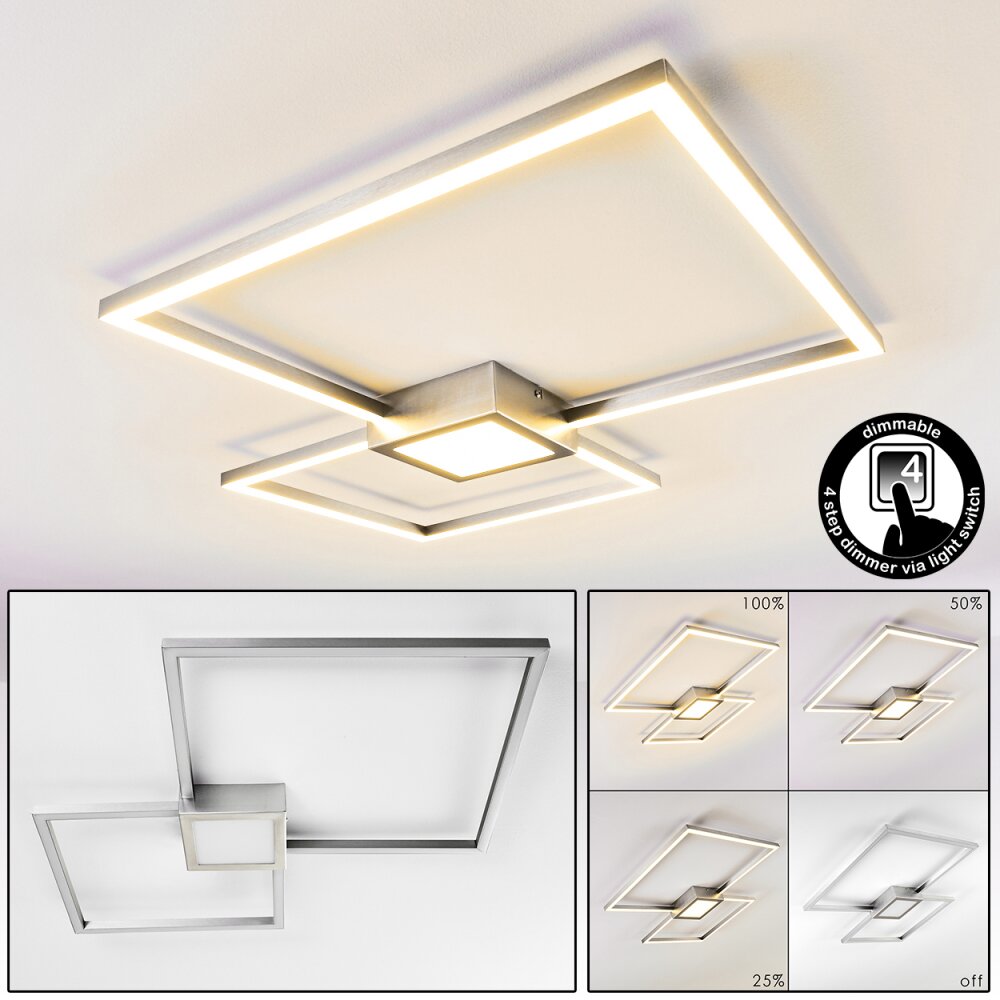 Plafonnier Narpes LED Nickel mat, 1 lumière main product photo