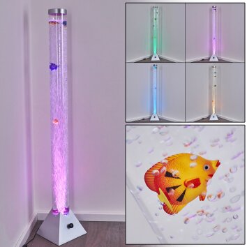 Lampadaire Wanas LED Titane, 1 lumière, Changeur de couleurs