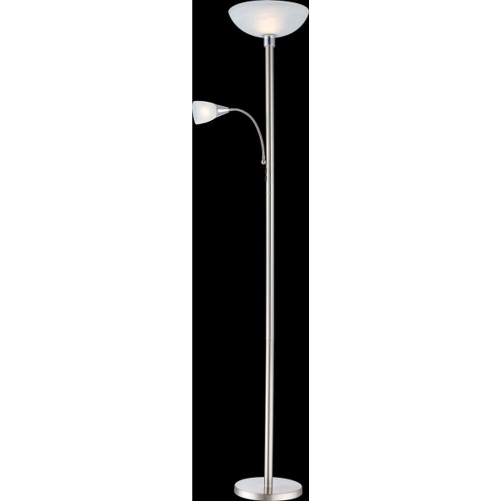 Lampadaire Globo Blade LED Nickel mat, 2 lumières main product photo