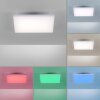 Plafonnier Paul Neuhaus Q-FLAG LED Blanc, 1 lumière, Télécommandes, Changeur de couleurs