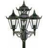 Lampadaire extérieur Albert 2056 Noir, Argenté, 4 lumières