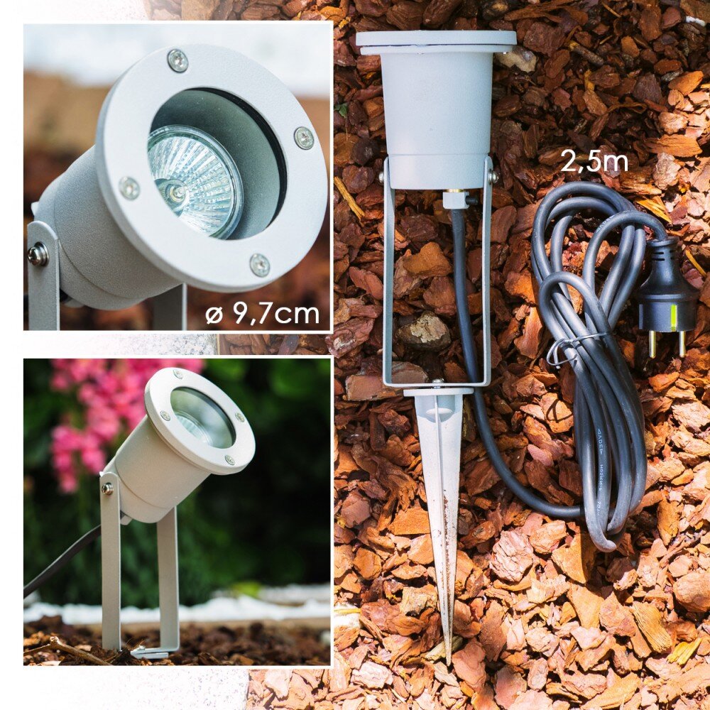 Projecteur de jardin Pilsen Argenté H110