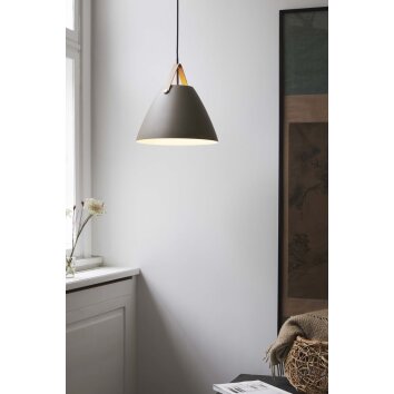 Suspension Design For The People by Nordlux STRAP Beige, 1 lumière