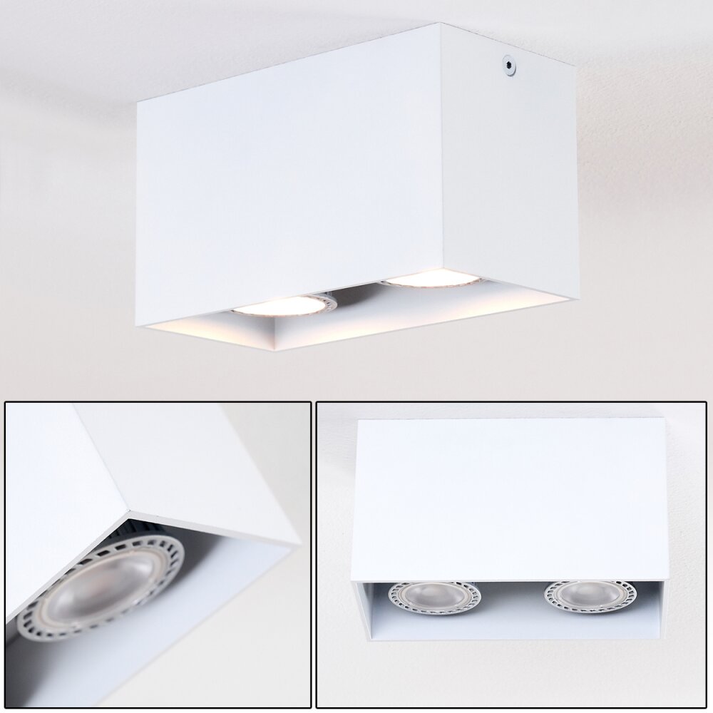 Plafonnier Awuna Blanc, 2 lumières main product photo