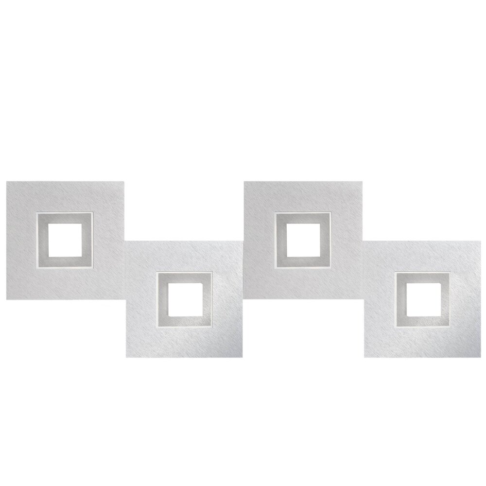 Plafonnier Grossmann KARREE LED Aluminium, Titane, 4 lumières main product photo