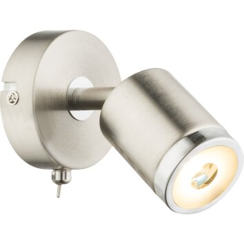 Applique murale Globo COMORE LED Nickel mat, 1 lumière