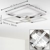 Plafonnier Narpes LED Nickel mat, 1 lumière