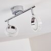 Plafonnier Soppana LED Chrome, 2 lumières