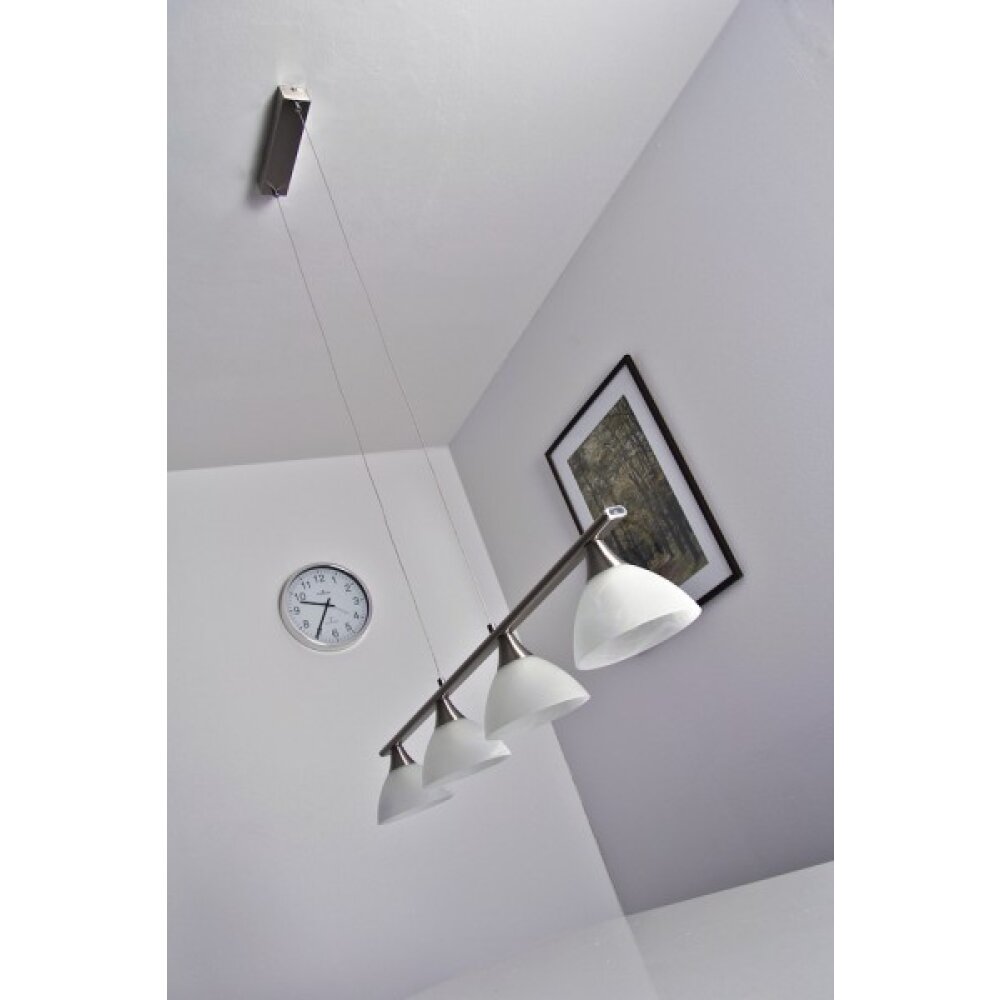 Suspension Globo RUBEN Acier inoxydable, 4 lumières main product photo