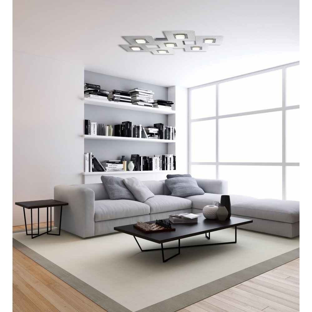 Plafonnier Grossmann KARREE LED Aluminium, Cuivre, 7 lumières main product photo