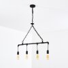 Suspension Kolyma Rouille, Noir, 4 lumières