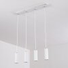 Suspension Zuoz Blanc, 4 lumières