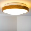 Plafonnier Sora Wood LED Bois clair, Blanc, 1 lumière