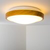 Plafonnier Sora Wood LED Bois clair, Blanc, 1 lumière