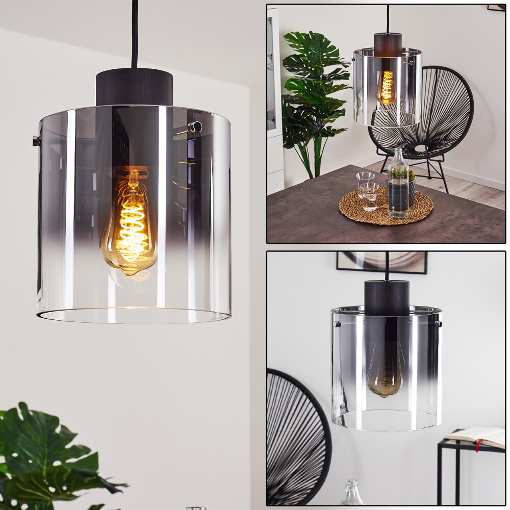 Suspension Wichita Fumée, Noir, 1 lumière main product photo