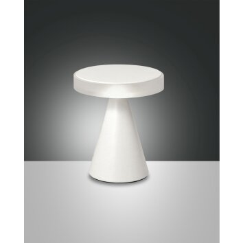 Lampe à poser Fabas Luce Neutra LED Blanc, 1 lumière