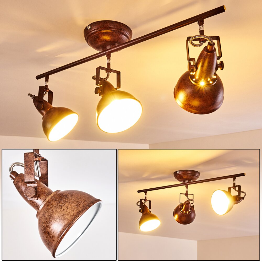 Plafonnier Tina Rouille, 3 lumières main product photo