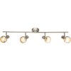 Spot de plafond Globo ZACATE Nickel mat, 4 lumières