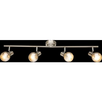 Spot de plafond Globo ZACATE Nickel mat, 4 lumières