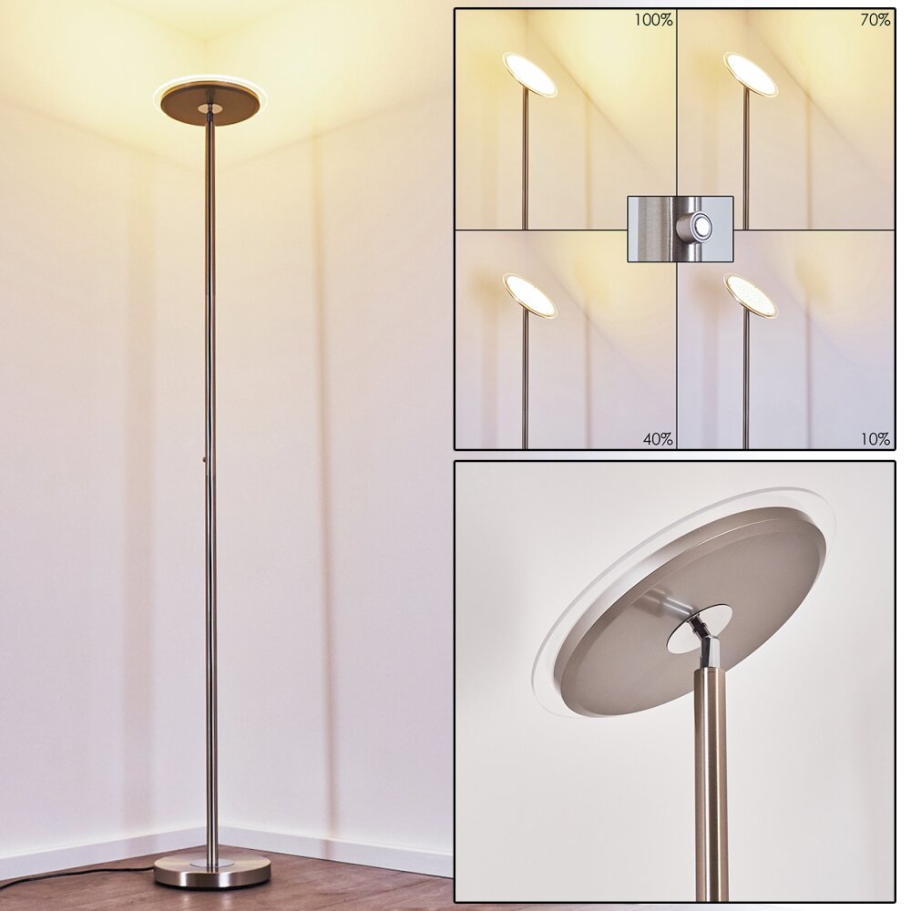 Lampadaire Wonsbek LED Nickel mat, 1 lumière main product photo