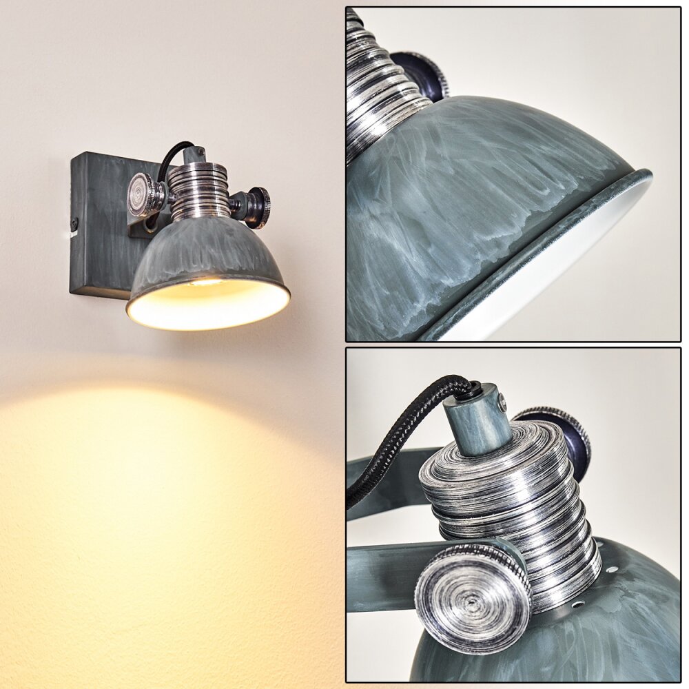 Applique murale Gudo Gris, Blanc, 1 lumière main product photo